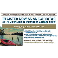 Exhibitor Registration now open for Lake of the Woods Cottage Show