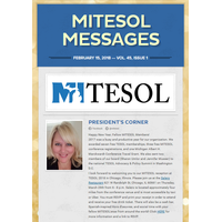 February 2018 Issue: MITESOL Messages