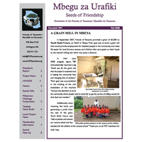 Fall 2008 Newsletter Mbegu za Urafiki/Seeds of Friendship