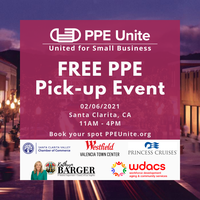 PPE UNITE AND SCV CHAMBER LAUNCH PPE-UP MOBILE DRIVE-THRU EVENT TO DISTRIBUTE FREE PERSONAL PROTECTION EQUIPMENT TO SMALL BUSINESSES