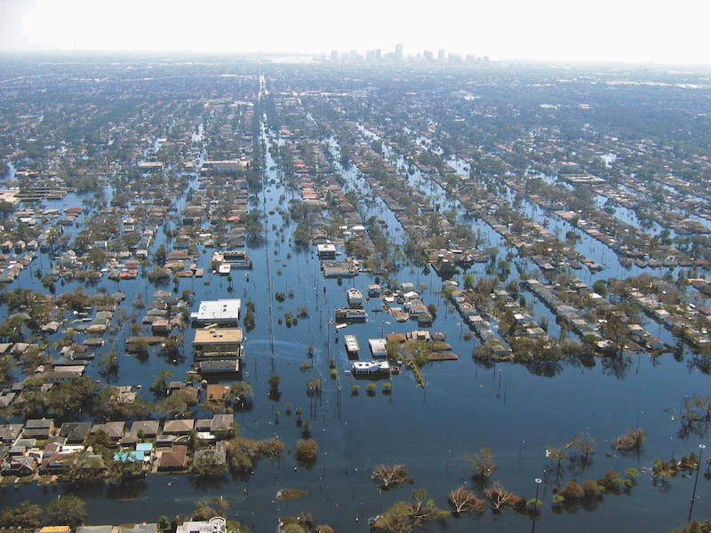 Flooding in New Orleans after Hurricane Katrina