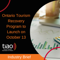 Ontario Tourism Recovery Program to Launch on October 13 to Support Tourism Businesses in Attraction, Accommodation, and Leisure Travel Sectors