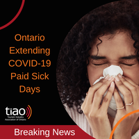 Ontario is extending COVID-19's paid sick days into 2022