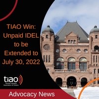 TIAO Win: Unpaid IDEL to be Extended to July 30, 2022 to Protect Jobs and Businesses