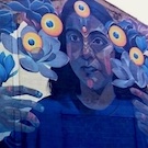 Mural of woman in Colombia