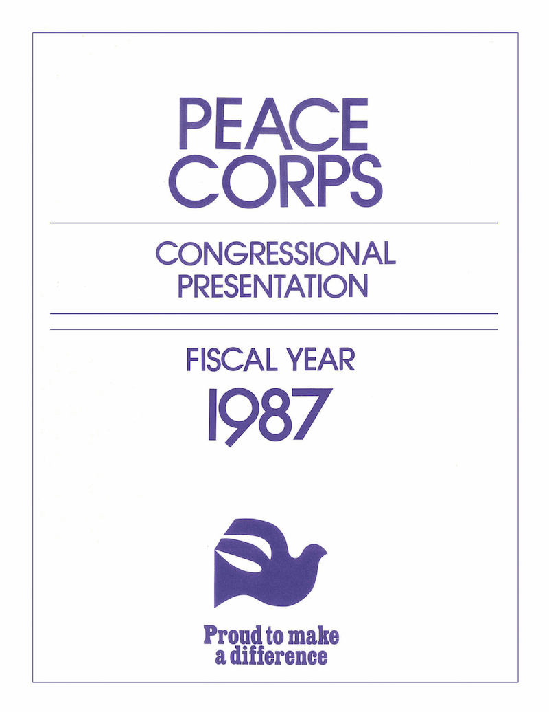 Peace Corps 1987 Congressional Budget Presentation