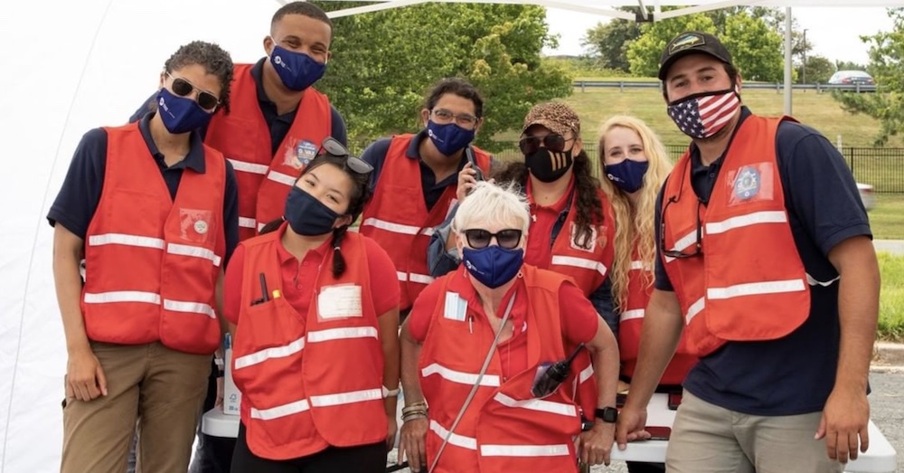Peace Corps Response Volunteers in masks to fight COVID
