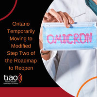 Ontario Temporarily Moving to Modified Step Two of the Roadmap to Reopen