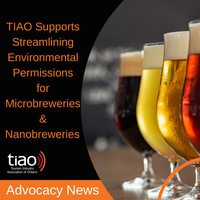 TIAO Supports Streamlining Environmental Permissions for Microbreweries and Nanobreweries