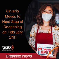 Ontario Moves to Next Step of Reopening on February 17th