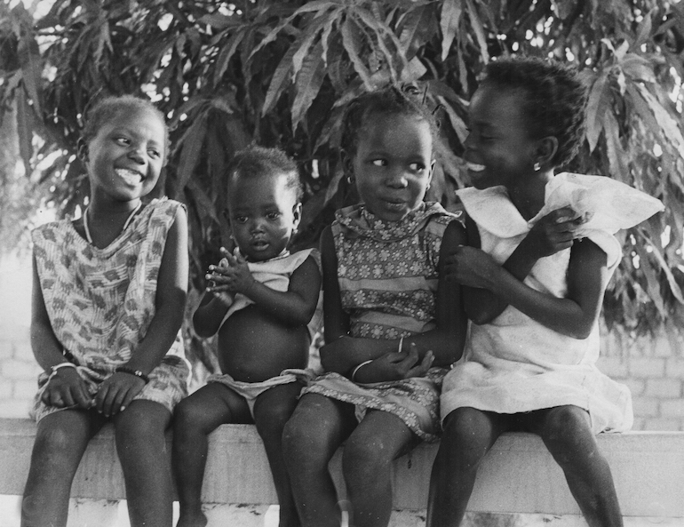 Four children in Fatick, Senegal