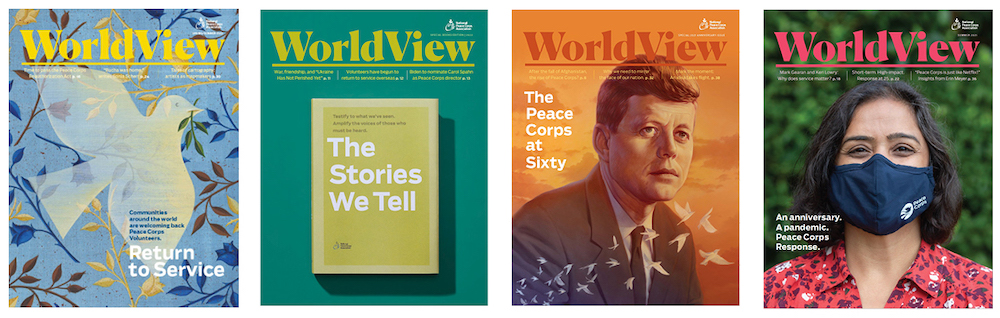 4 WorldView Magazine covers 2021-22