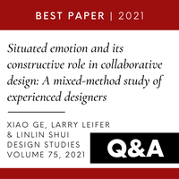 Best Paper 2021: Q&A with Authors Xiao Ge and Larry Leifer