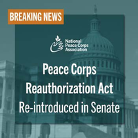 Peace Corps Reauthorization Act Re-introduced in Senate