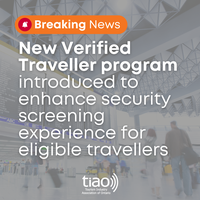 New Verified Traveller program introduced to improve the security screening experience for eligible travellers