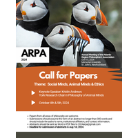 CALL FOR PAPERS: Annual Meeting of the Atlantic Region Philosophers' Association (ARPA) 2024. Deadline for submission of abstracts is August 1, 2024.