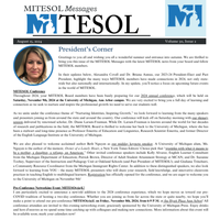 August 2024 Issue: MITESOL Messages